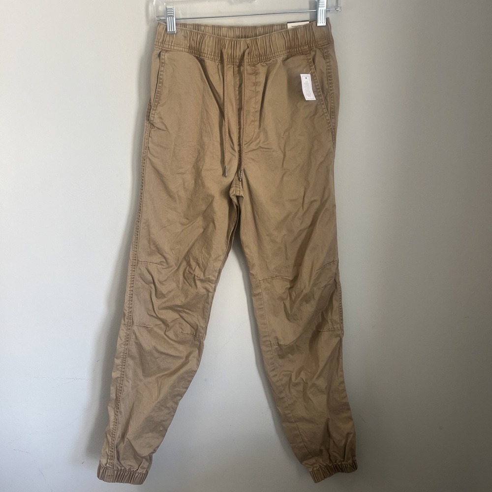 No Boundaries Men's Twill Jogger Pants Straight Fit Urban Khaki Size XS (27)